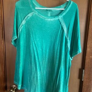 Zenana Outfitters Turquoise Short Sleeve Tee